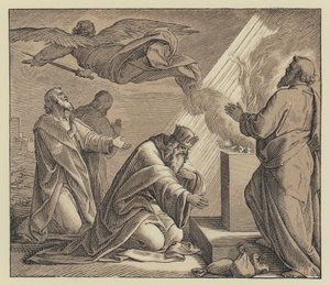 Davids Unterwerfung unter Gottes Urteil (Gravur)