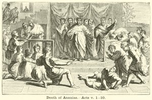 Tod des Ananias, Apostelgeschichte, v, 1, 10 von English School