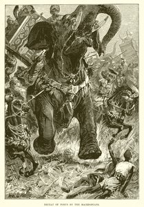 Niederlage des Porus durch die Makedonier