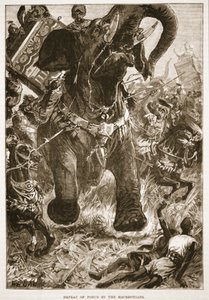 Niederlage des Porus durch die Makedonier von English School