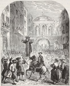 Defoe am Pranger am Temple Bar