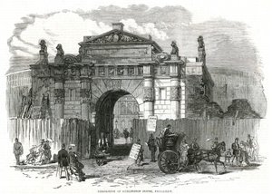 Abriss des Burlington House, Piccadilly von English School