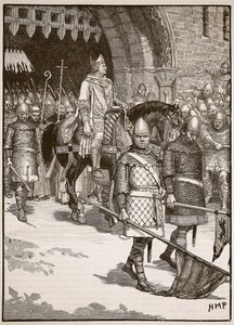 Abreise von Bischof Odo aus Rochester, Illustration aus Cassells Illustrierter Geschichte Englands