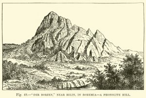 Der Borzen, bei Bilin, in Böhmen, ein Phonolith-Hügel von English School