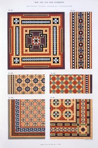 Entwürfe aus dem Handelskatalog von Maw & Sons Tile Pavements