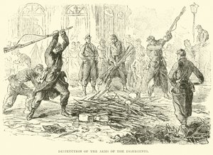 Zerstörung der Waffen der Aufständischen, April 1871 von English School