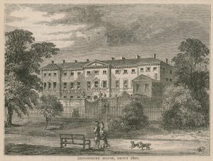 Devonshire House, London, um 1800 von English School
