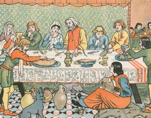 Abendessen in alten Zeiten