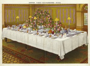 Abendessenstisch - altmodischer Stil