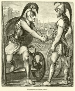 Diomed heißt Glaucus willkommen von English School