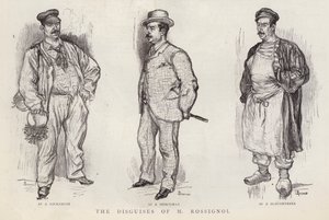 Verkleidungen des Pariser Polizeidetektivs Gustave Rossignol von English School