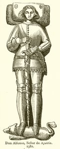 Don Alfonso, Herr von Ajufria. 1382 von English School