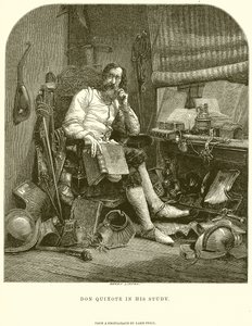 Don Quixote in seinem Studierzimmer