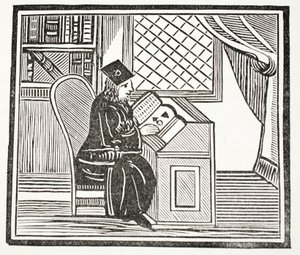 Dr. John Faustus, Illustration aus Chap-books of the Eighteenth Century von John Ashton, veröffentlicht 1882 von English School