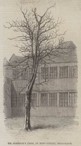 Dr. Johnsons Baum in der New-Street, Shoe-Lane (Stich)