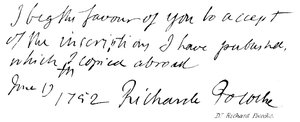 Dr. Richard Pococke von English School