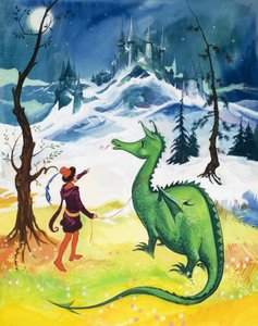 Drache an der Leine