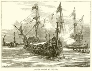 Drakes Ankunft in Ternate