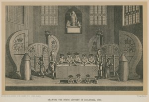 Ziehung der Staatslotterie in der Guildhall, 1763