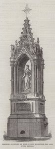 Trinkbrunnen in der High-Street, Maidstone, das Geschenk von Mr. Randall (Stich) von English School