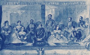 Edward VII. und Königin Alexandra von England in der Oper in London