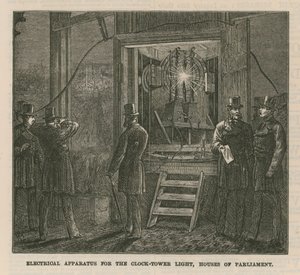 Elektrische Apparatur für das Licht des Uhrturms, Houses of Parliament von English School
