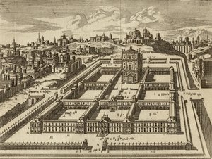 Erhebung des Tempels von Jerusalem, wie von Herodes gebaut von English School