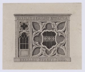 Graveur, Barclay, Visitenkarte von English School