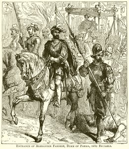 Einzug von Alexander Farnese, Herzog von Parma, in Brüssel von English School