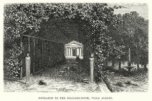 Eingang zum Billardzimmer, Villa Albani (Stich)