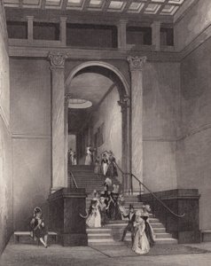 Eingang zur National Gallery, London von English School