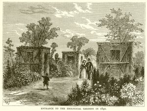 Eingang zu den Zoologischen Gärten im Jahr 1840