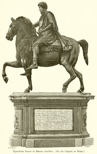Reiterstatue von Marcus Aurelius (auf dem Kapitol in Rom)