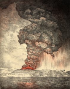 Ausbruch des Krakatoa, 26. August 1833, veröffentlicht 1888