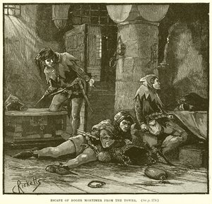 Flucht von Roger Mortimer aus dem Tower von English School