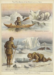 Eskimos jagen Walrosse und Robben