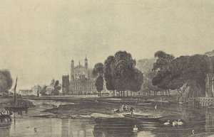 Eton College, mit Kai (Gravur) von English School
