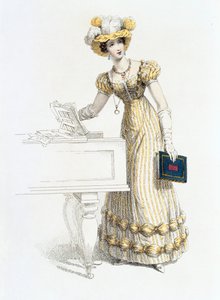 Abendkleid, Modeplatte aus Ackermanns Repository of Arts