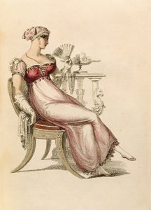 Abendkleid oder Ballkleid, Modeplatte aus Ackermanns Repository of Arts
