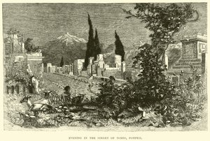 Abend in der Straße der Gräber, Pompeji