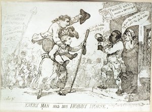 Jeder Mann hat sein Steckenpferd, veröffentlicht 1784 von English School