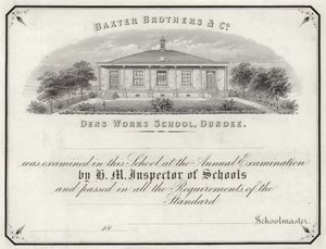 Prüfungszeugnis von Dens Works School von English School