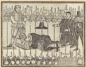 Hinrichtung eines Mannes, wahrscheinlich König Karl I.