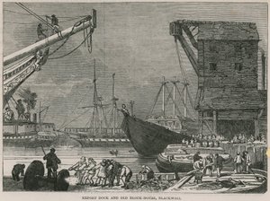 Exportdock und altes Blockhaus, Blackwall