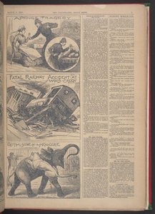 TÖDLICHER EISENBAHNUNFALL IN WOOD-GREEN. Illustrated Police News, 9. März 1895 von English School