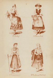 Kostüme: Narr, Blumenmädchen, Närrin, Newhaven Fischmädchen von English School