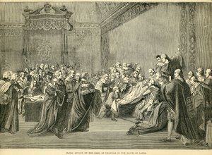 Tödlicher Anfall des Earl of Chatham im House of Lords, 1778