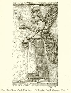 Figur einer Göttin in Anbetung, Britisches Museum von English School