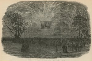 Feuerwerk im Merchant Seamens Orphan Asylum von English School