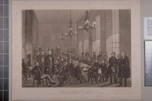 Erstes Chartistentreffen, British Coffee House in der Cockspur Street, 1839